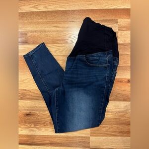 Dark wash maternity jeans